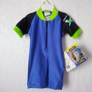Swim suit blue 1 year kid rash guard